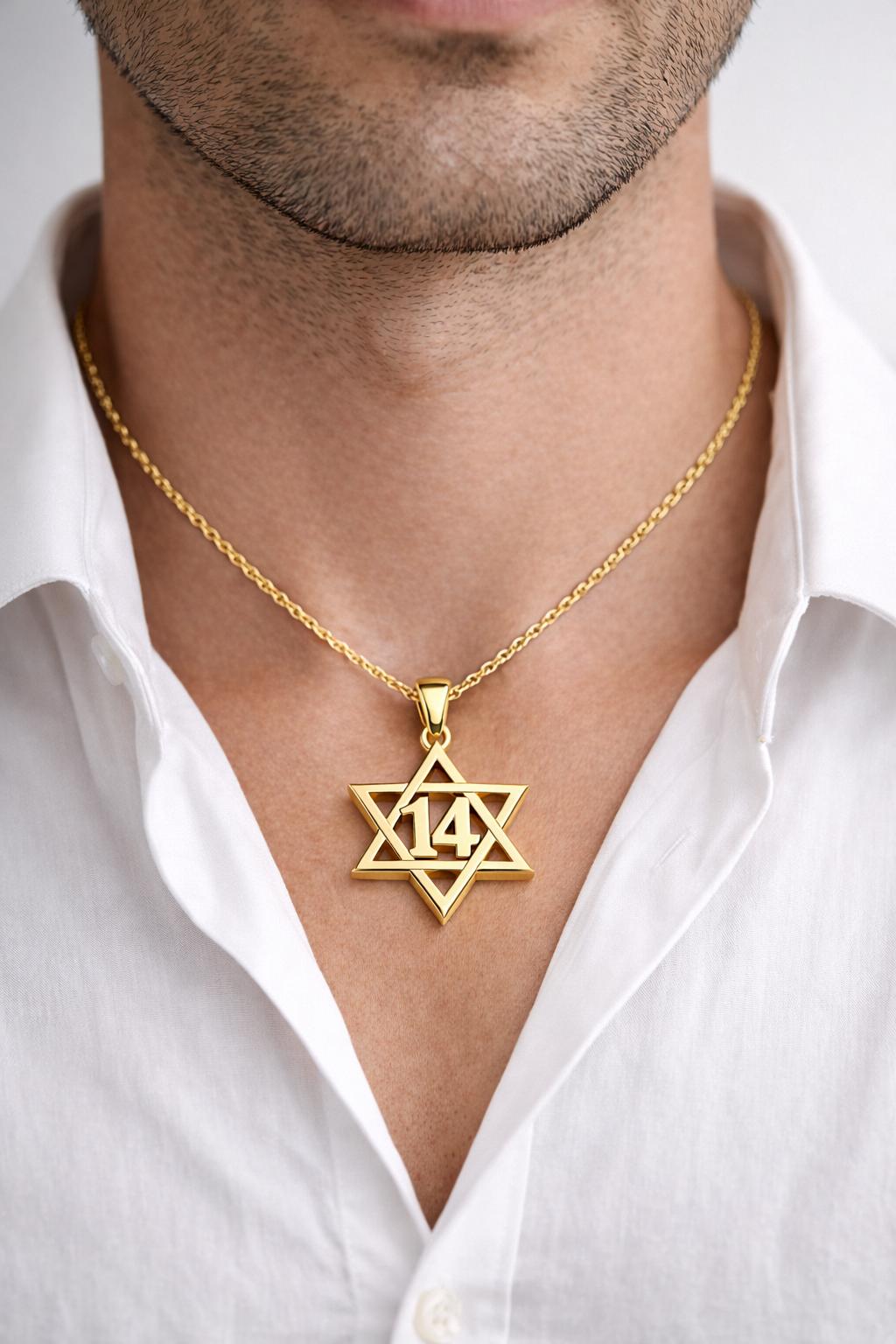 תליון 1414 על גבר